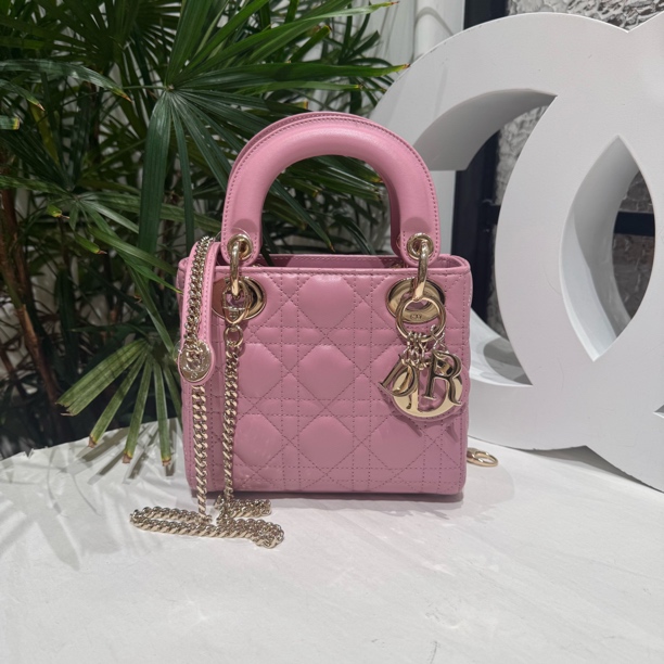 99新 DIOR/迪奥 包展专属Dior 粉紫三格戴妃