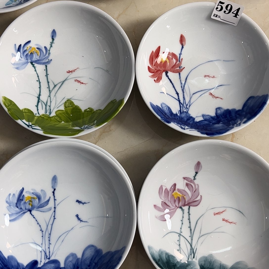 瓷片景德镇陶瓷手工手绘制作