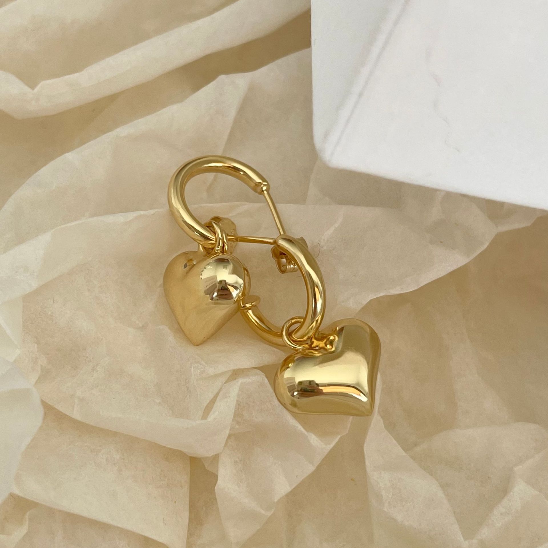 铜合金耳饰 买三送一欧风简约砰砰爱心耳钉耳饰耳环