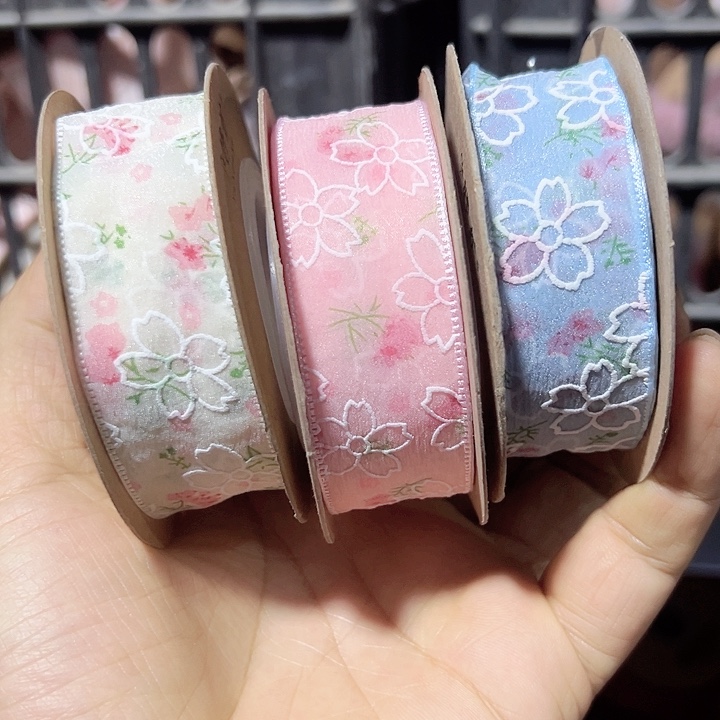 2.5的泡沫小樱花三色各10码材料