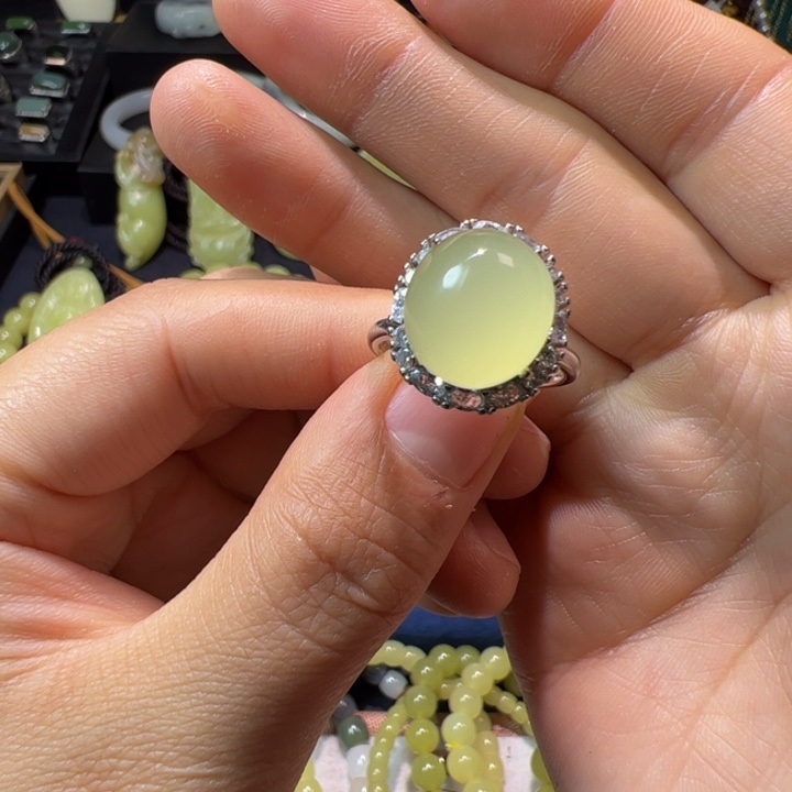 和田玉（黄玉）颈饰银S925镶嵌