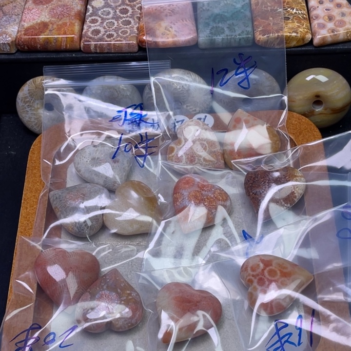 未镶嵌吊坠硅化珊瑚（珊瑚玉）