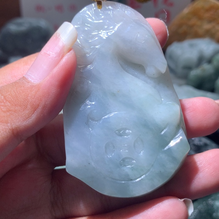 翡翠未镶嵌颈饰保真天然a货翡翠