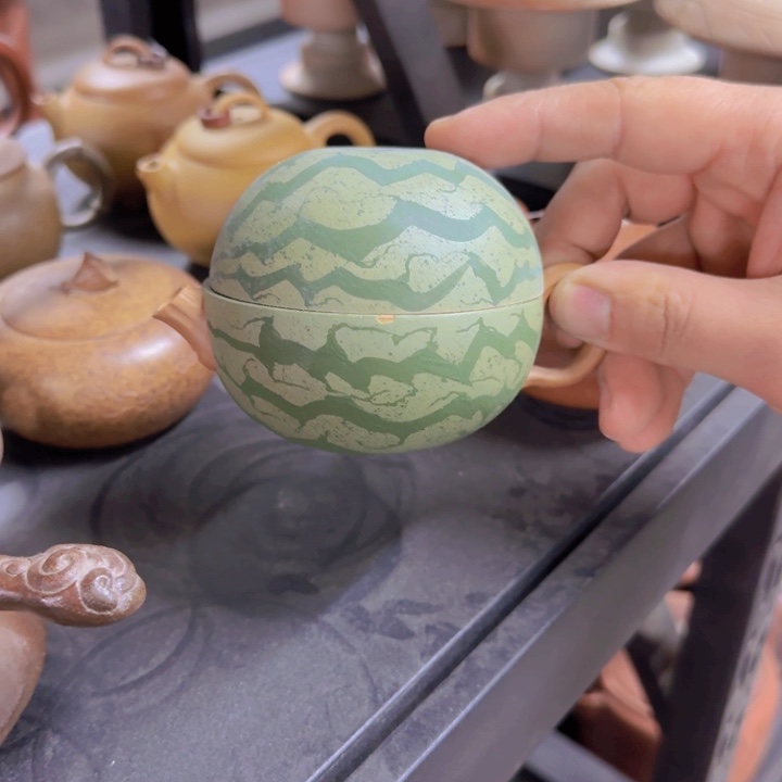 紫砂茶壶西瓜壶瑕疵