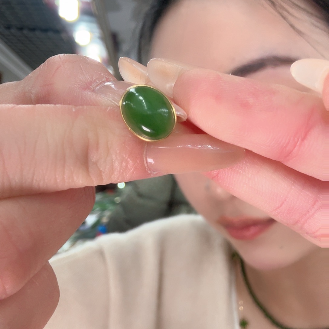 和田玉耳饰银S925镶嵌