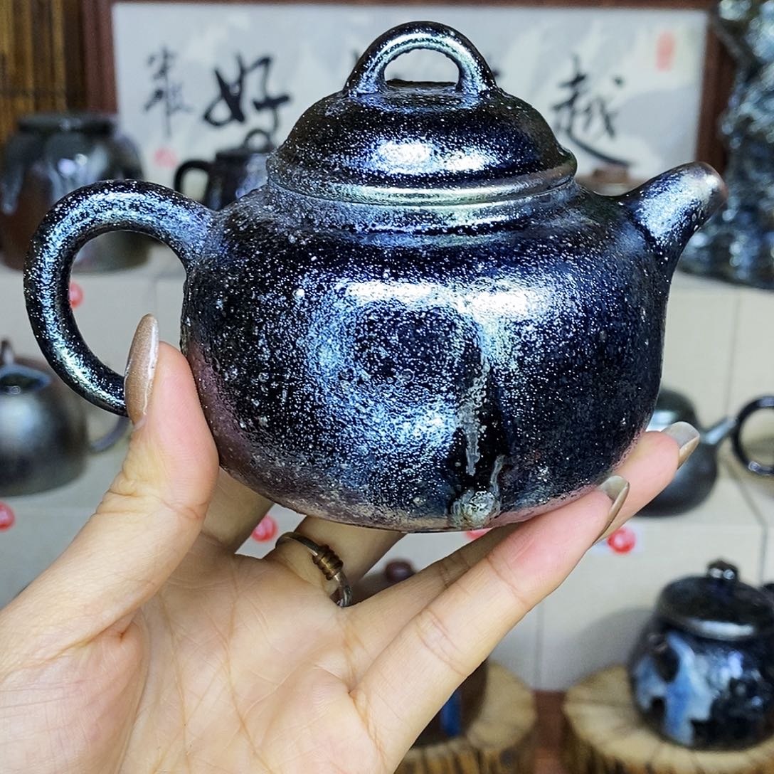 单***豆杯云南建水紫陶柴烧壶