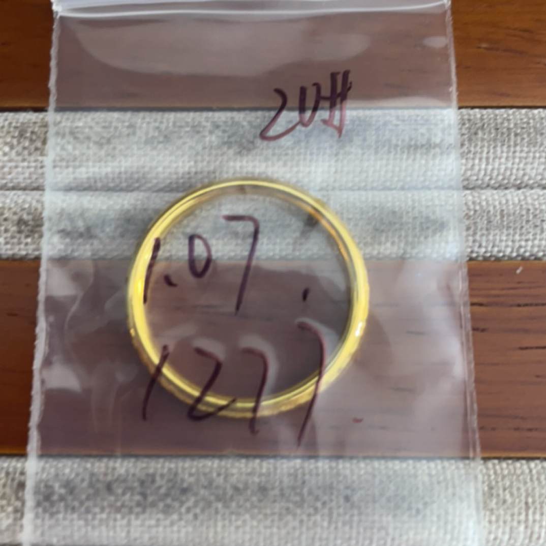 克重1.07 20号 圆筒碎冰冰戒指 足金999