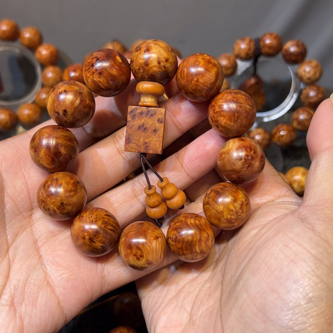 柏木（崖柏）手串/手链2.0陈化红油入门级瘤疤手串
