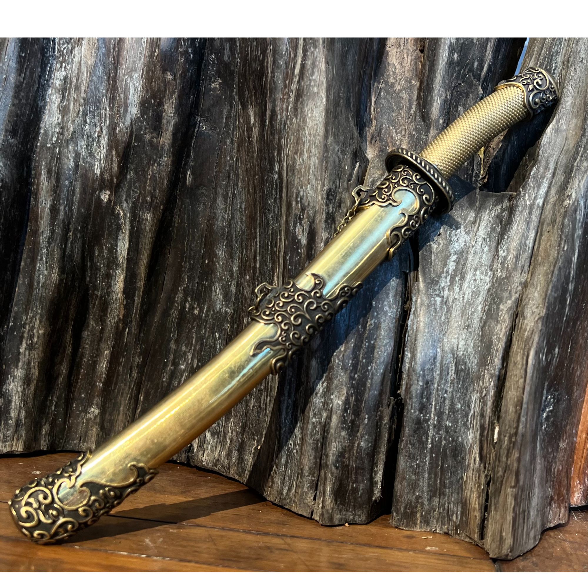 【璟天】HG袖龙小清刀 大马三枚合夹钢 黄铜 收藏 未开刃