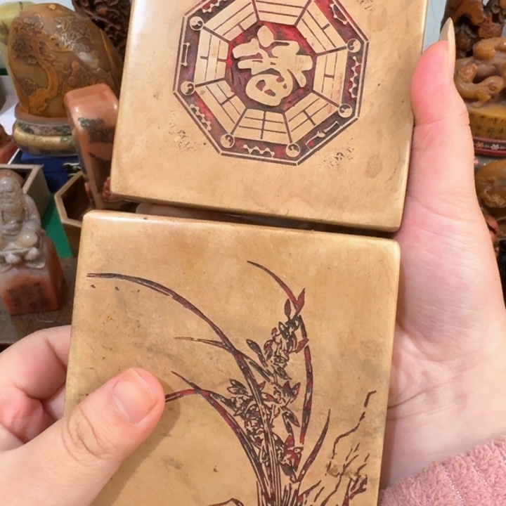 石材奔**狼手工艺品
