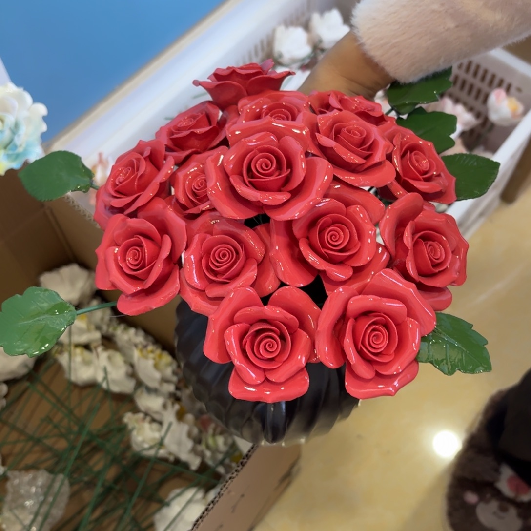 10朵送4片陶瓷叶满20元发货退款拉黑