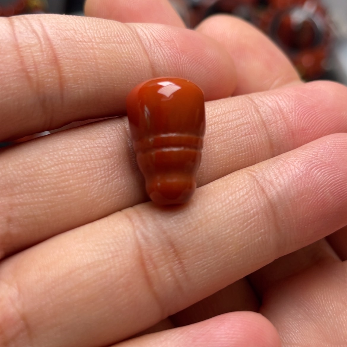 【闪购商品】未镶嵌奶嘴三桶11mm南红玛瑙