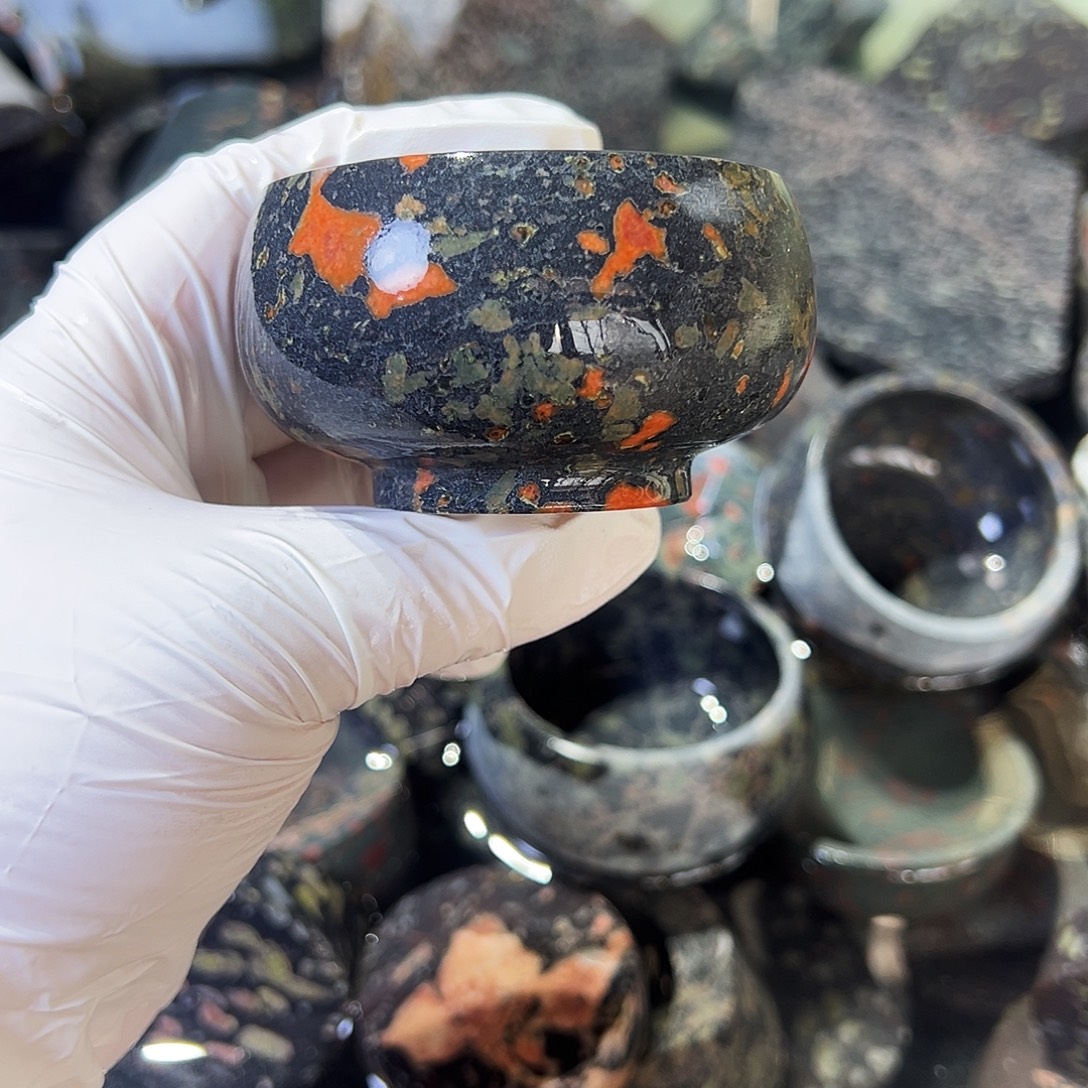 清***云梅花玉鱼缸石茶周边不退不换