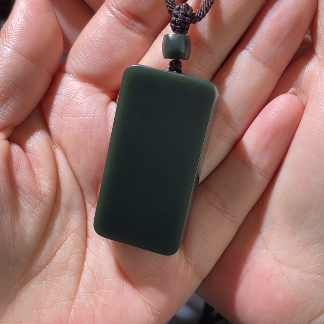 和田玉未镶嵌吊坠(不含链)白*