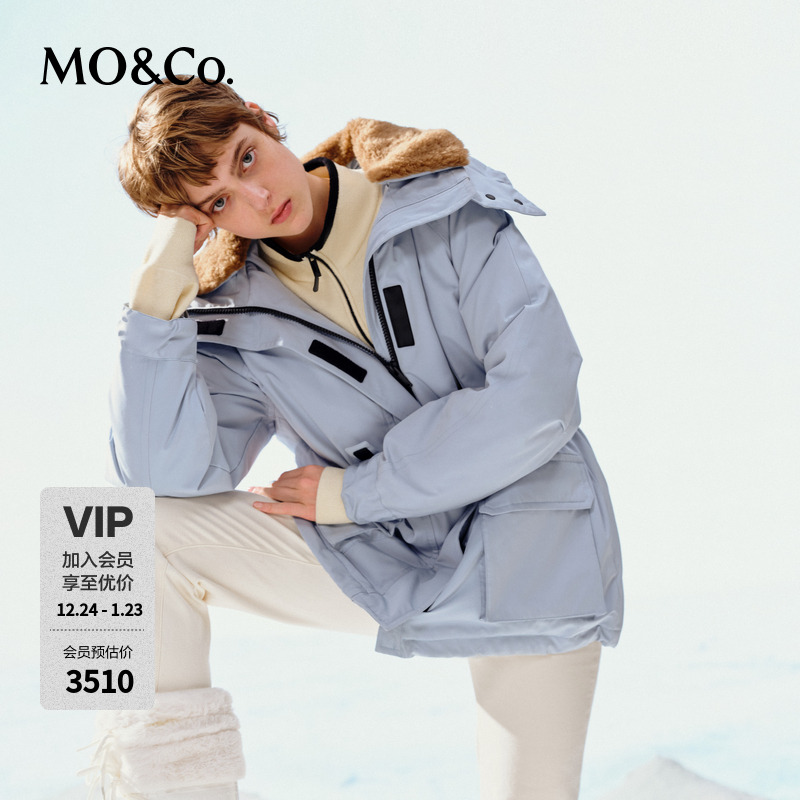 MOCO羽绒服90鹅绒2025冬新品防水透湿【轻暖漫游系列】MBE4EIN017