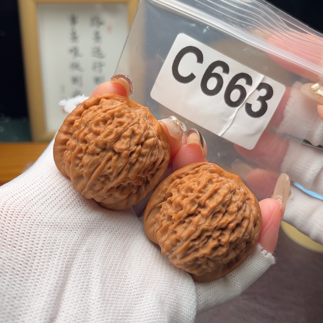 把件文玩核桃40莲花c663