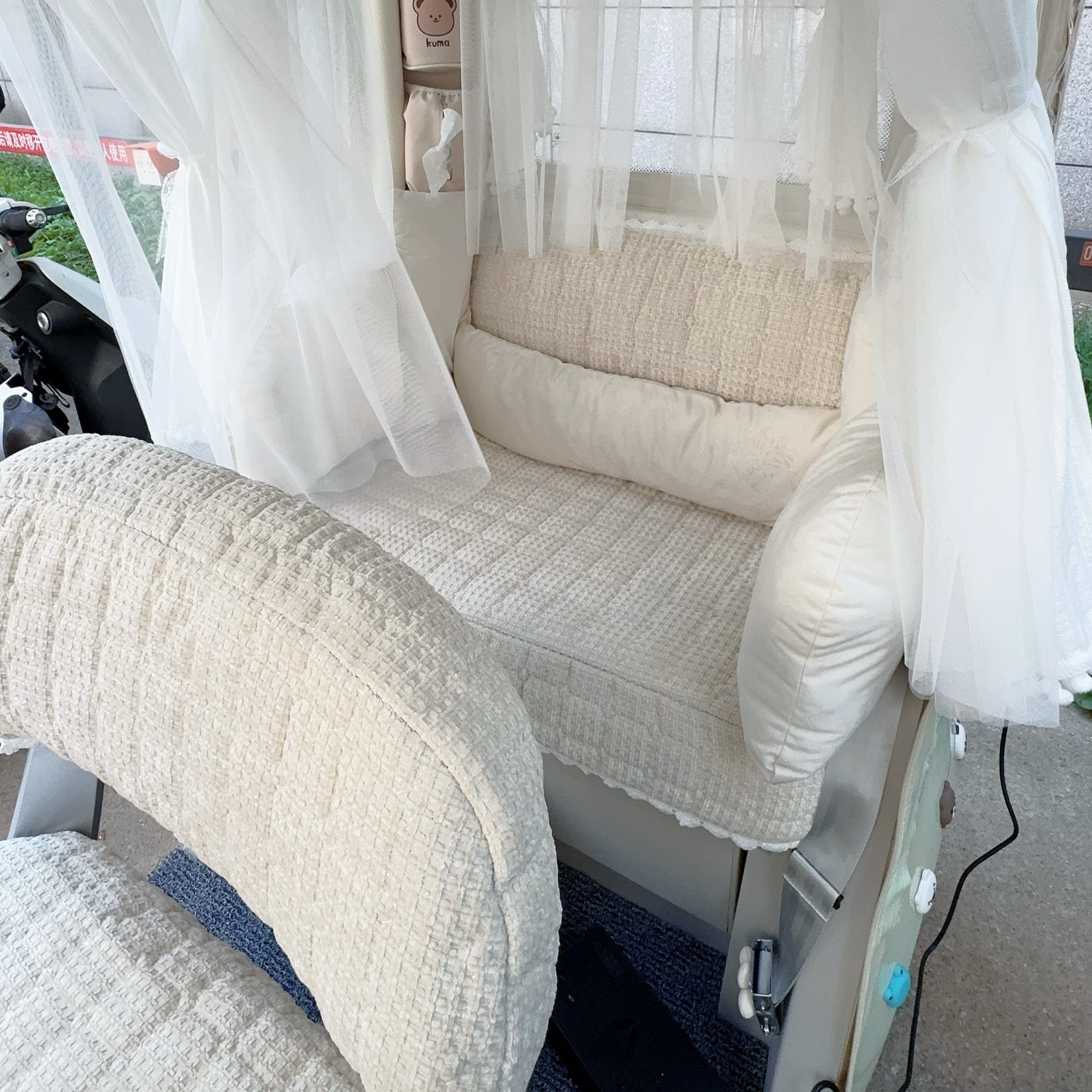 定制冬季加厚加绒三轮车全包座套防滑保暖舒适可拆洗金彭爱玛大安