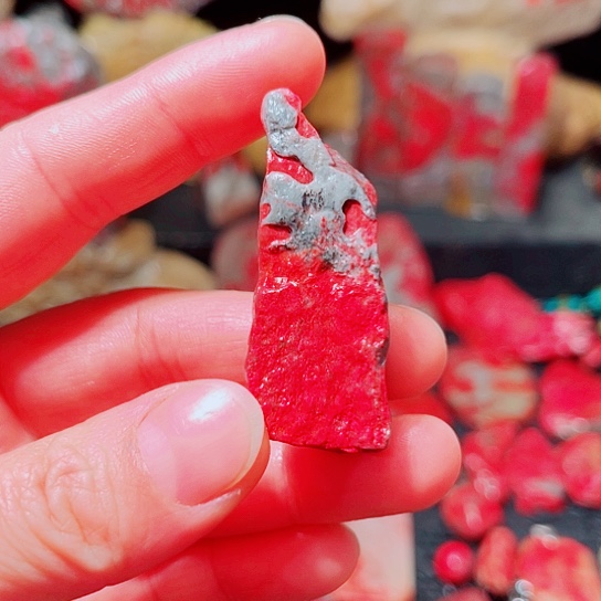 昌化鸡血石糊*虫昌化鸡血石