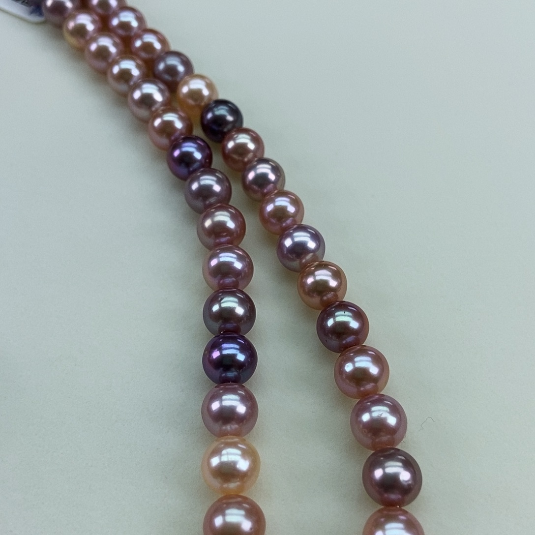 淡水珍珠8/9极强光糖果正圆银S925镶嵌