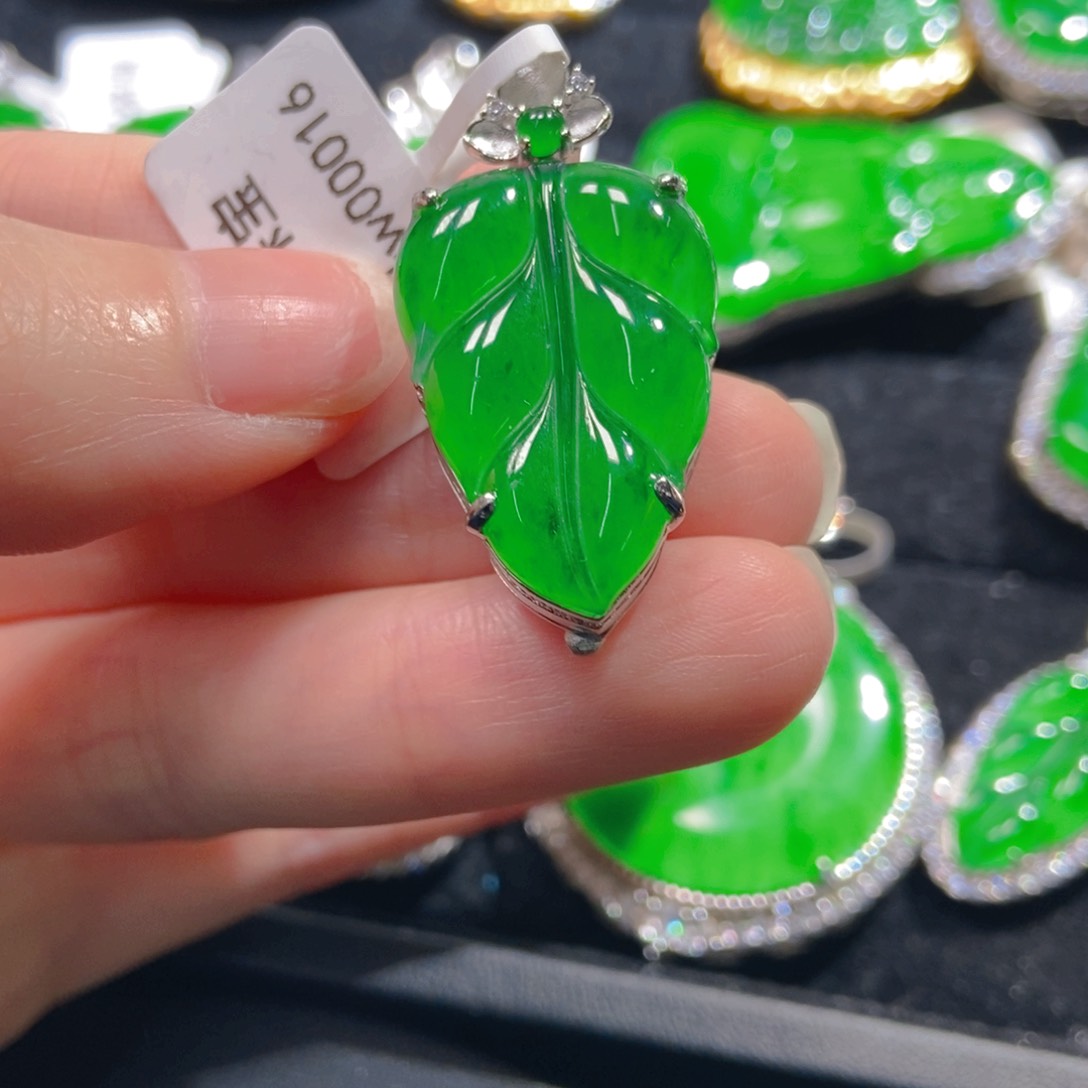 翡翠吊坠(不含链)银S925镶嵌
