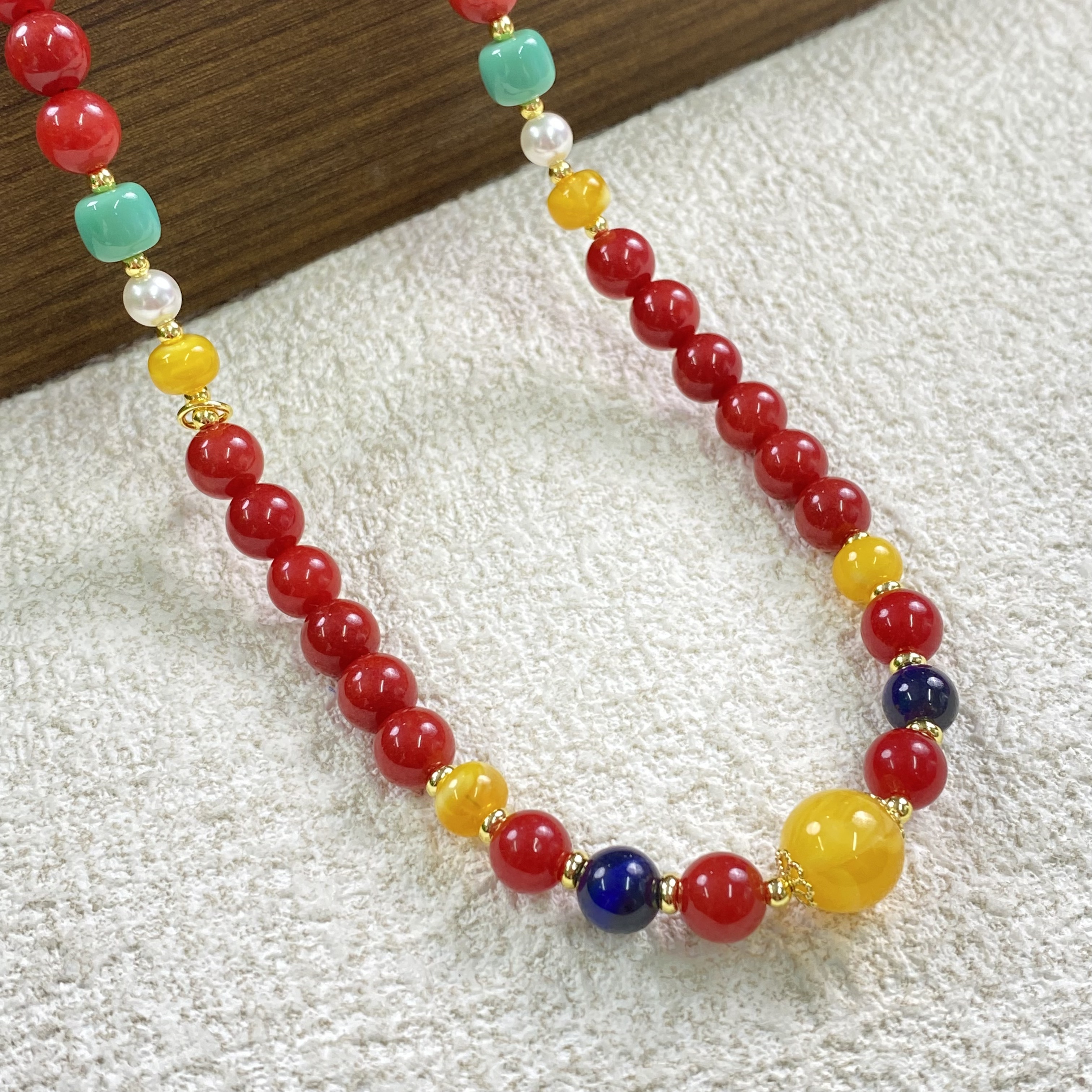 YHKINGS1550设计师款8m南红玛瑙项链简约多样性发其一不带礼盒