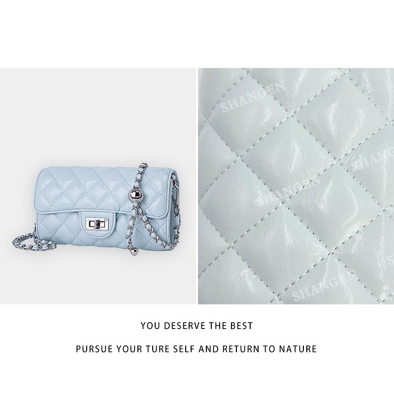 【尚恩CC】QYX-81546-天青兰-轻奢时尚女士新款单肩斜挎手机包