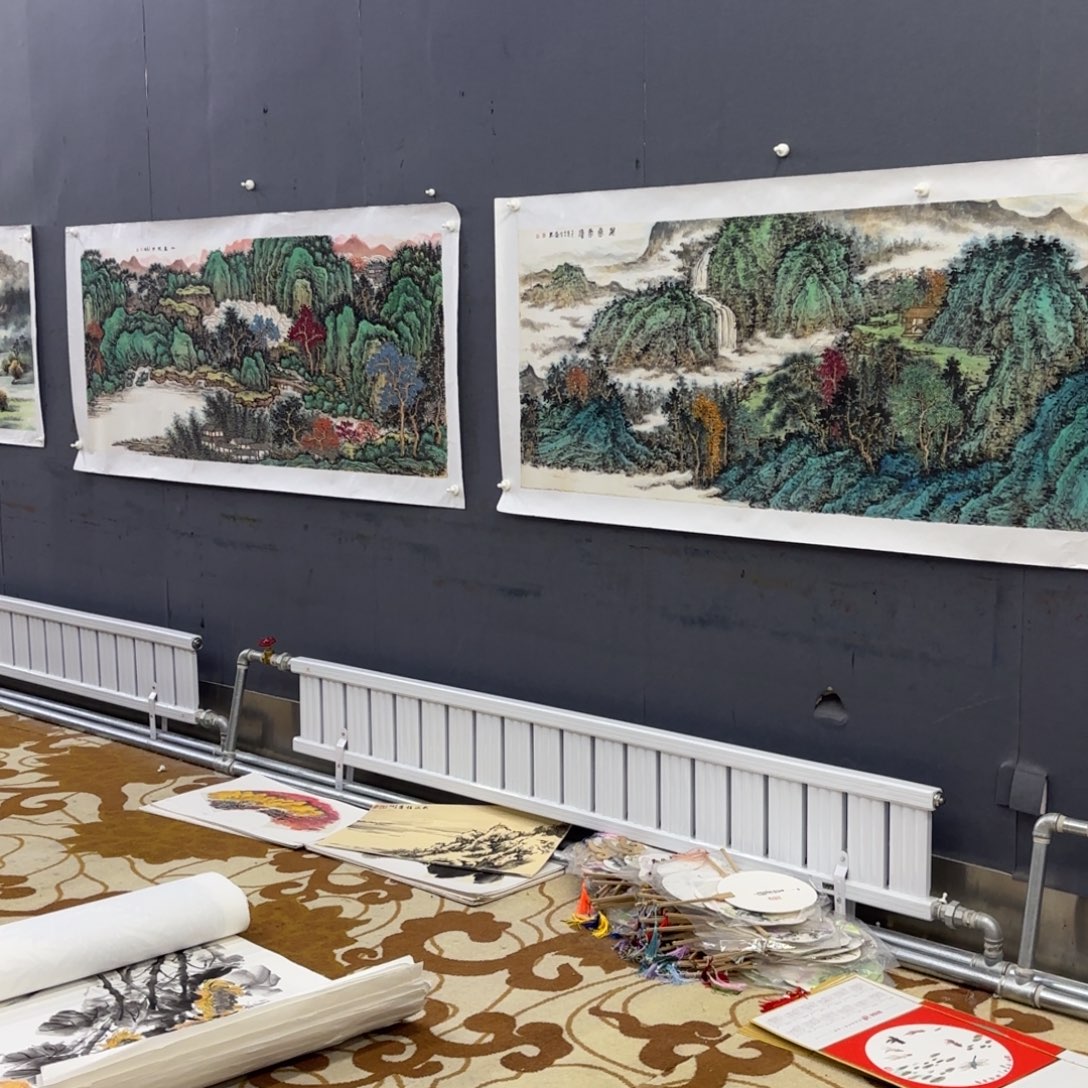 龙***爷国画叶成兰两张山水艺