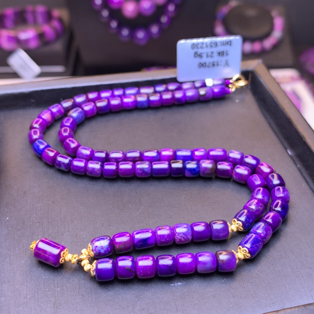 苏纪石（舒俱来）项链18K金镶嵌