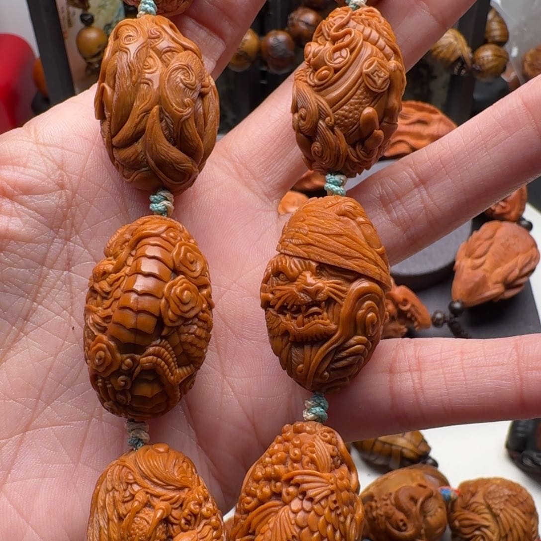 手串/手链橄榄核红*翟娟山海经瑞兽2.1