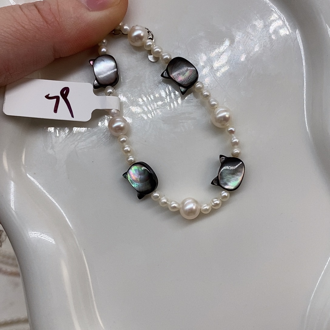 银S925镶嵌颈饰淡水珍珠