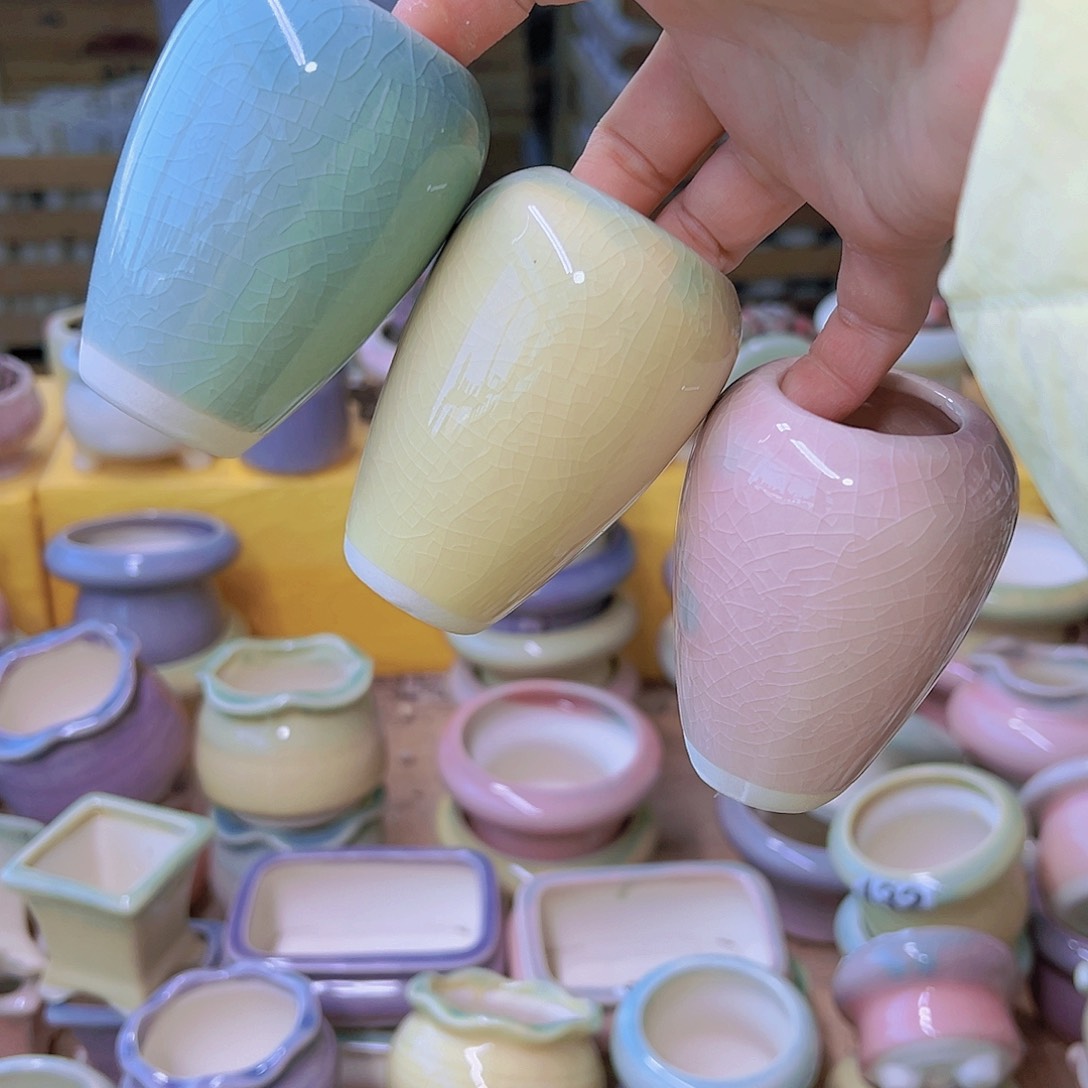 红陶陶瓷花盆当场满12包邮