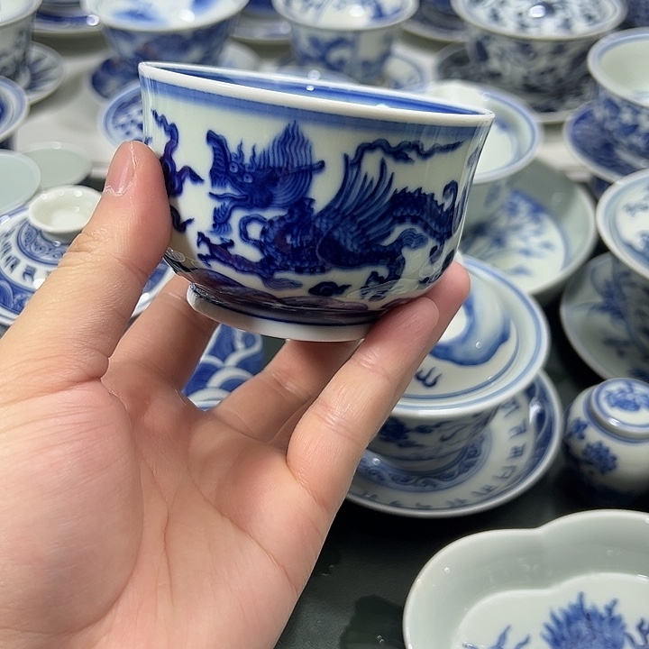 微瑕柴窑景德镇纯手工手绘