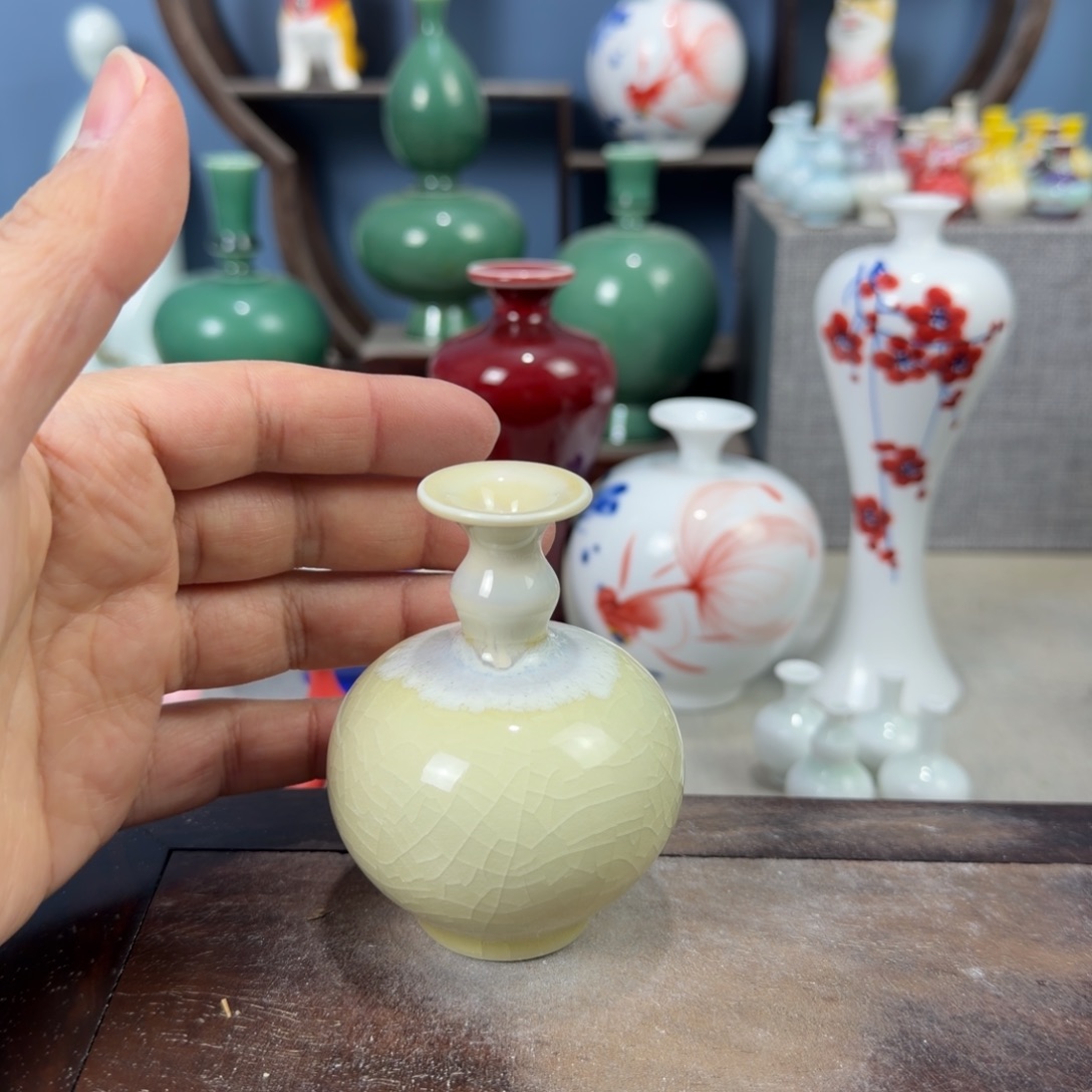 陶瓷手工小花器摆件