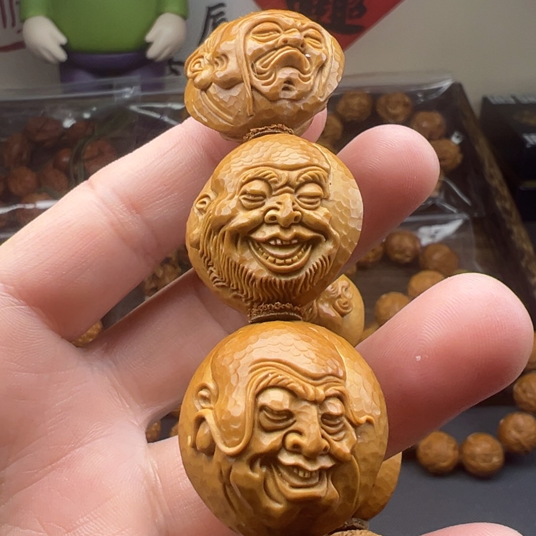 橄榄核手串/手链钻面扁四花罗汉2.5