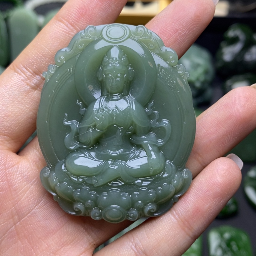 和田玉（碧玉）未镶嵌挂件