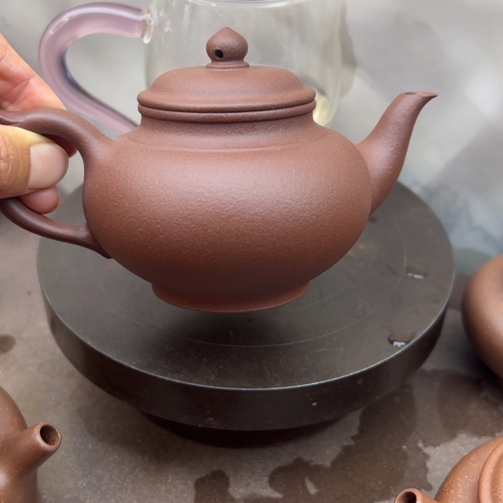 紫砂茶壶紫泥笑樱260c c
