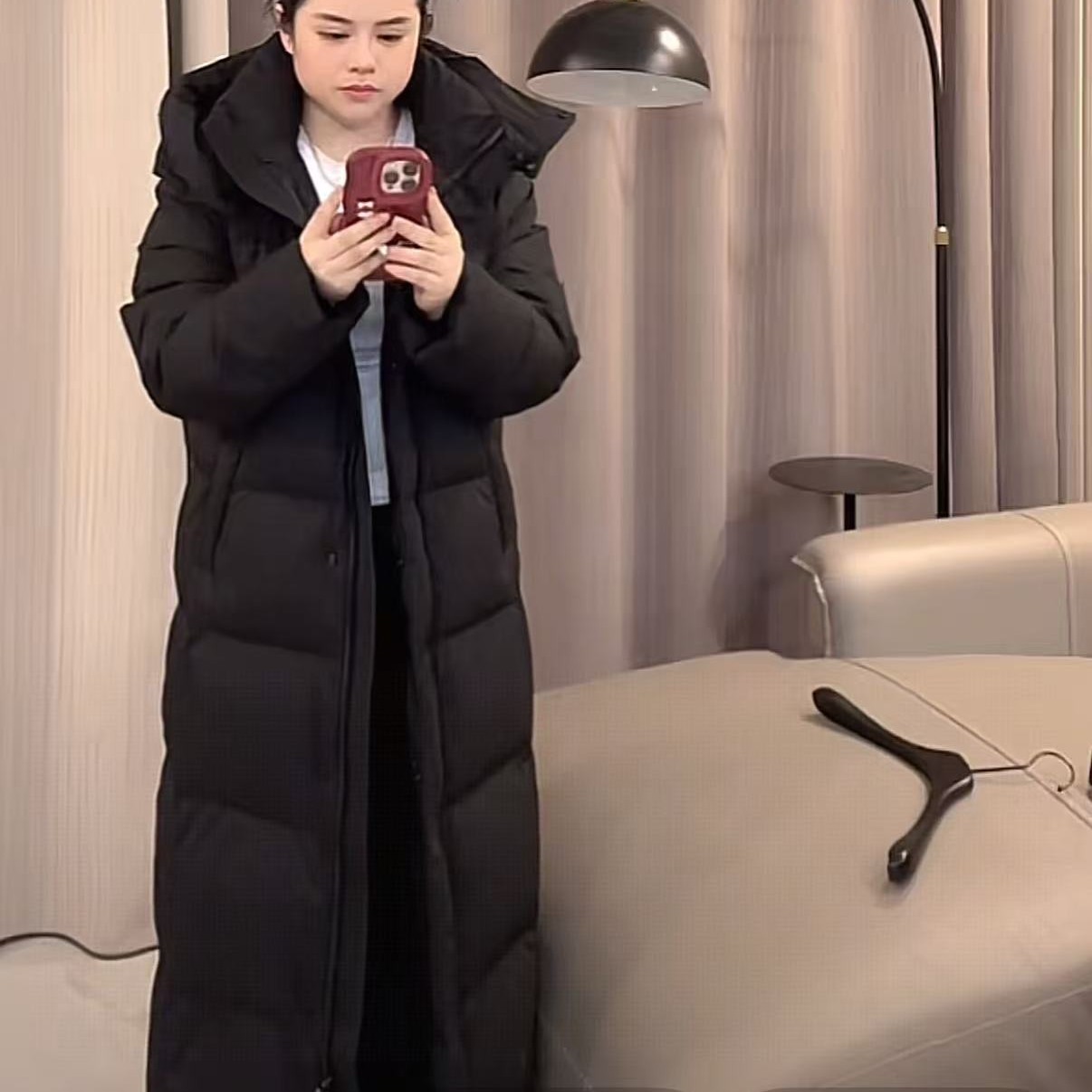 行走的被子显瘦款羽绒服