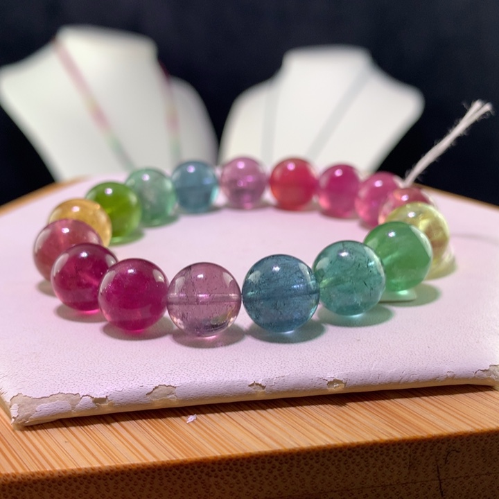 双色碧玺手链未镶嵌