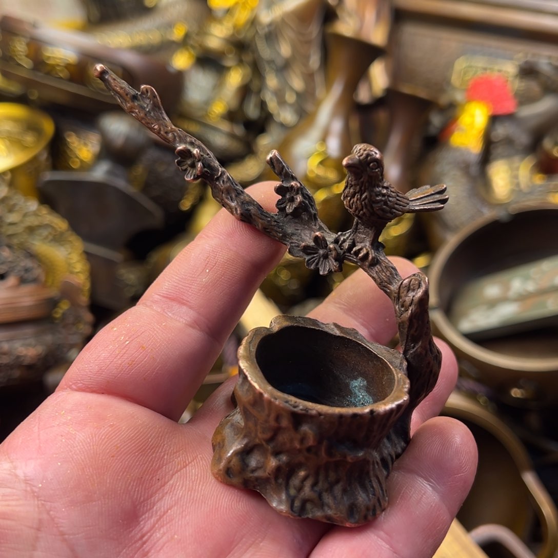 茶壶香炉铜器摆件 