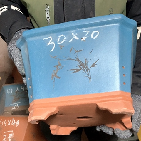 紫砂花盆手工制作