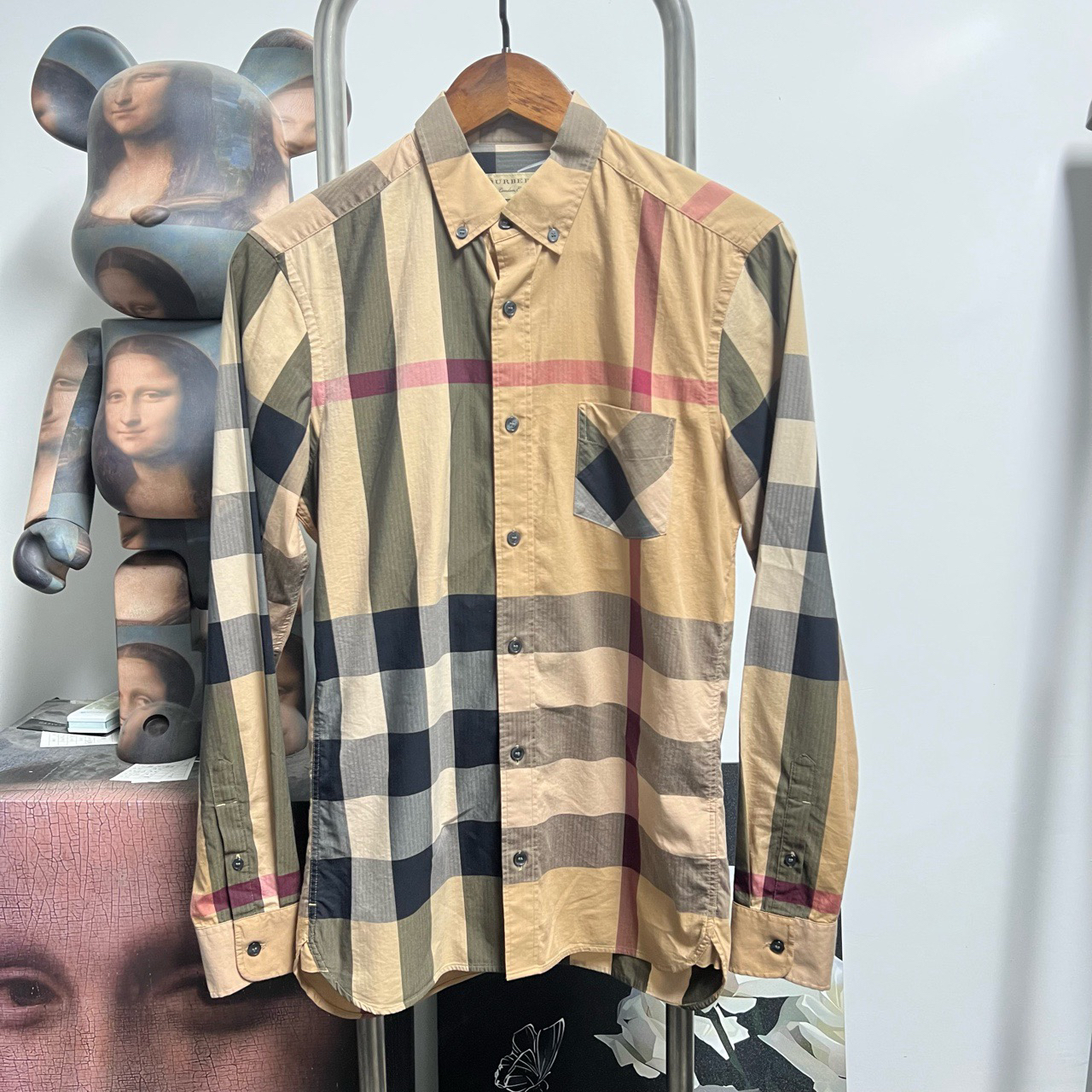 99新 BURBERRY/博柏利 格纹衬衫 O2862尺码：XS 衣长70 胸围47