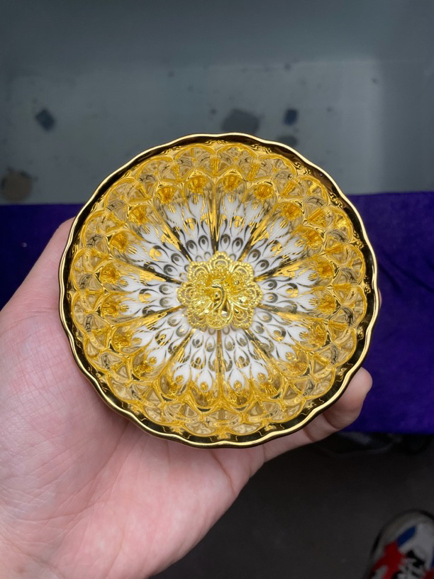 （三绝）金玉满堂金凤凰茶杯主人杯陶瓷传统手工制作.匠心传承杯子