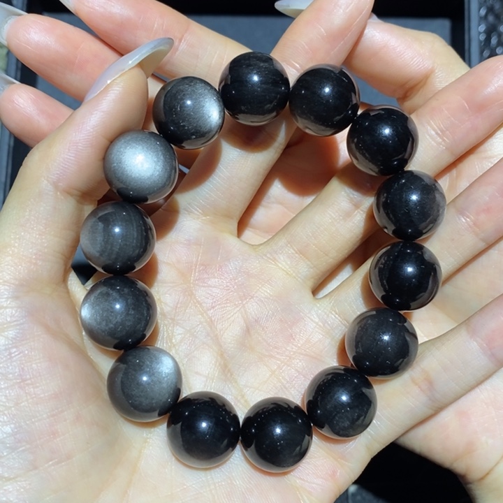 黑曜岩手链未镶嵌为****吹