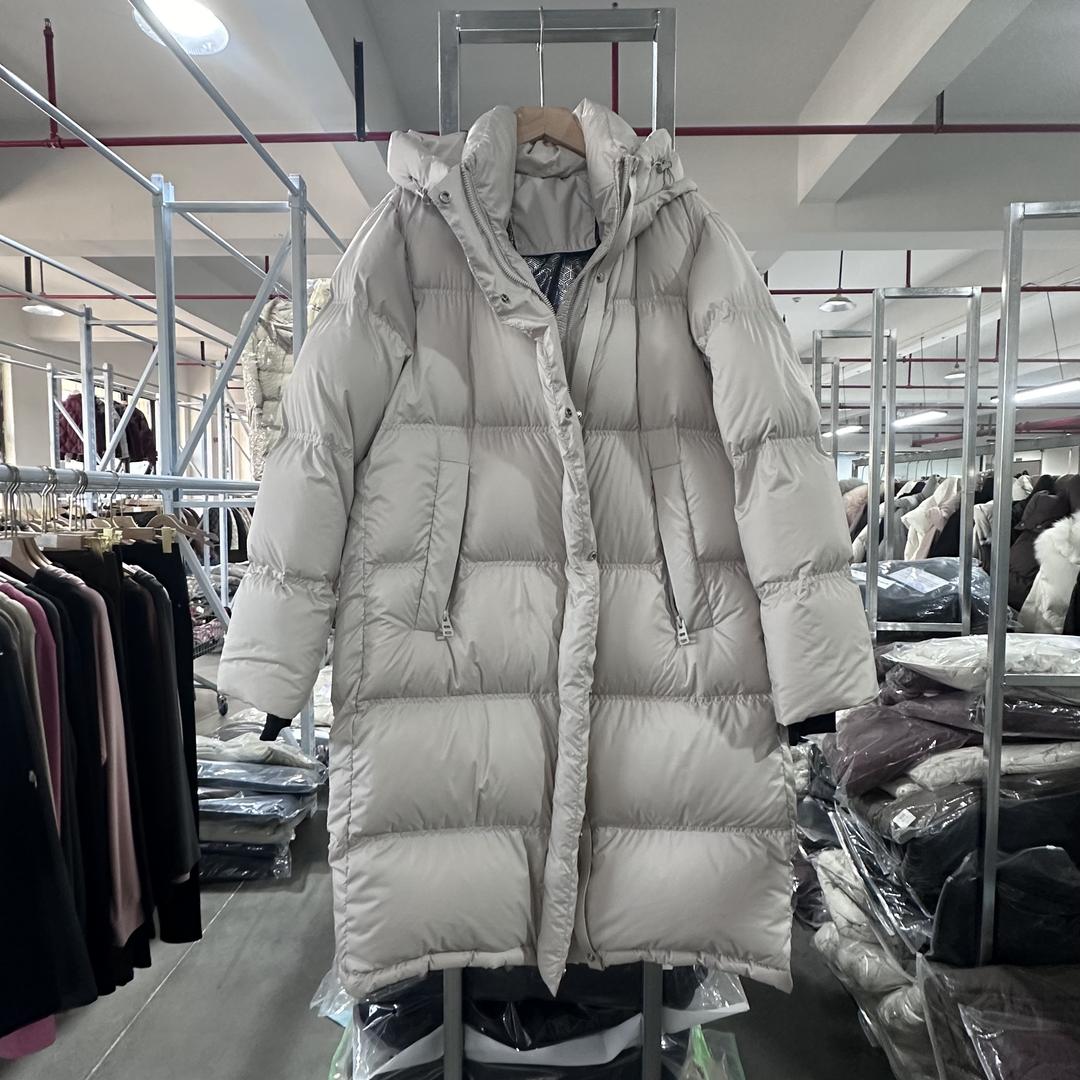 【CHA805-CC】90白鸭绒长款连帽羽绒服冬季必备保暖外套休闲百搭