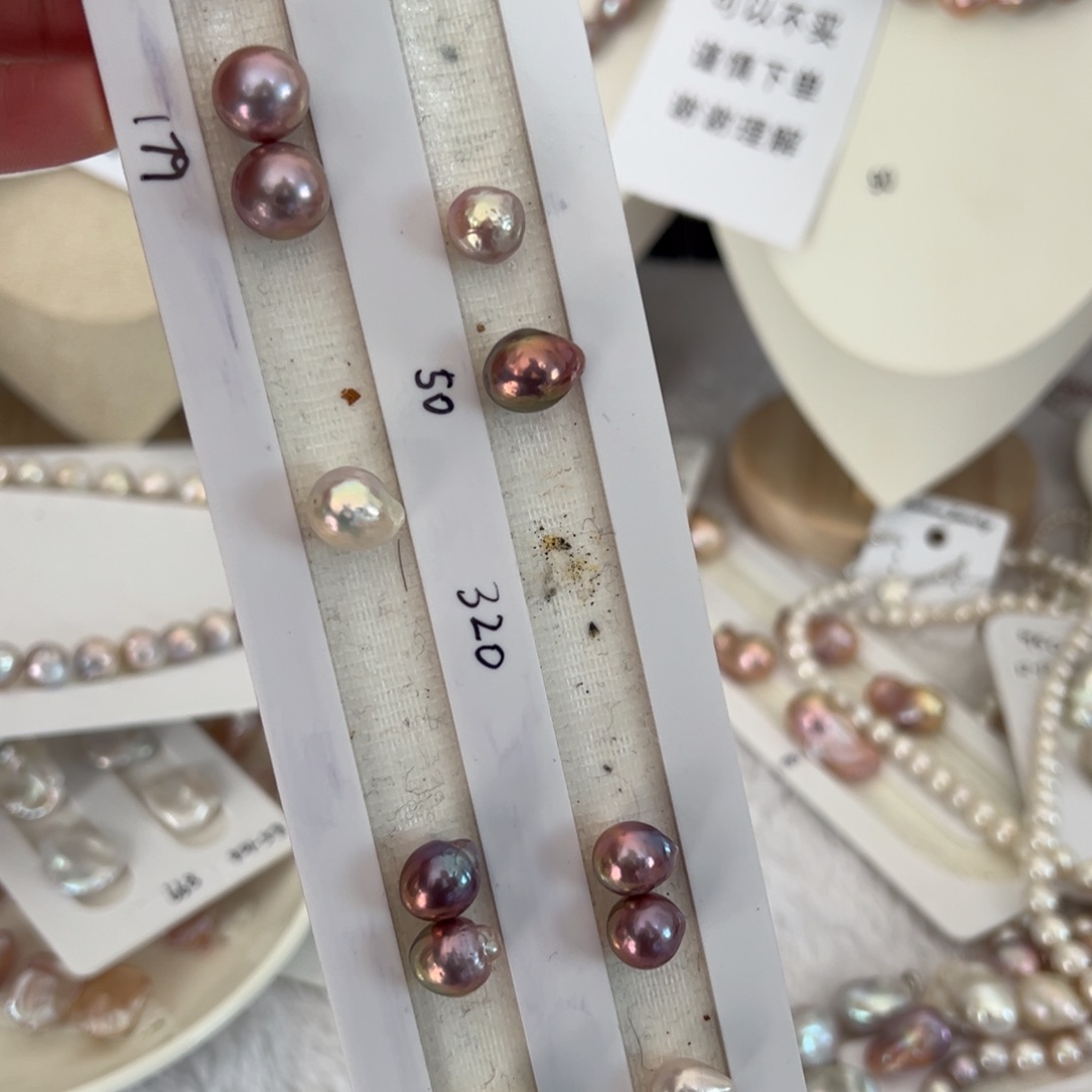 淡水珍珠耳饰银S925镶嵌