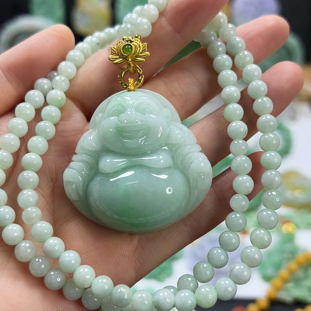 翡翠未镶嵌颈饰吊坠