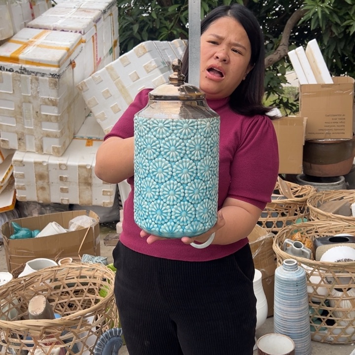 摆件高度35厘米口径10厘米微瑕捡漏