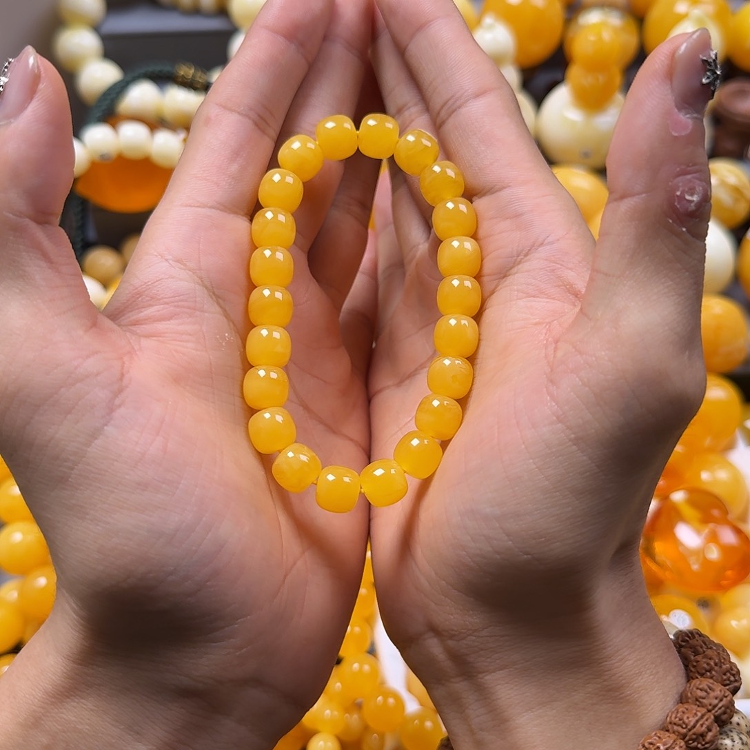 琥珀珠宝奇石未镶嵌同料老型10mm