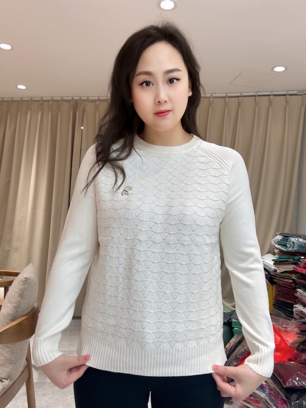 【尚品胖小妞】【菱形方块】2025春季新款百搭时尚针织衫