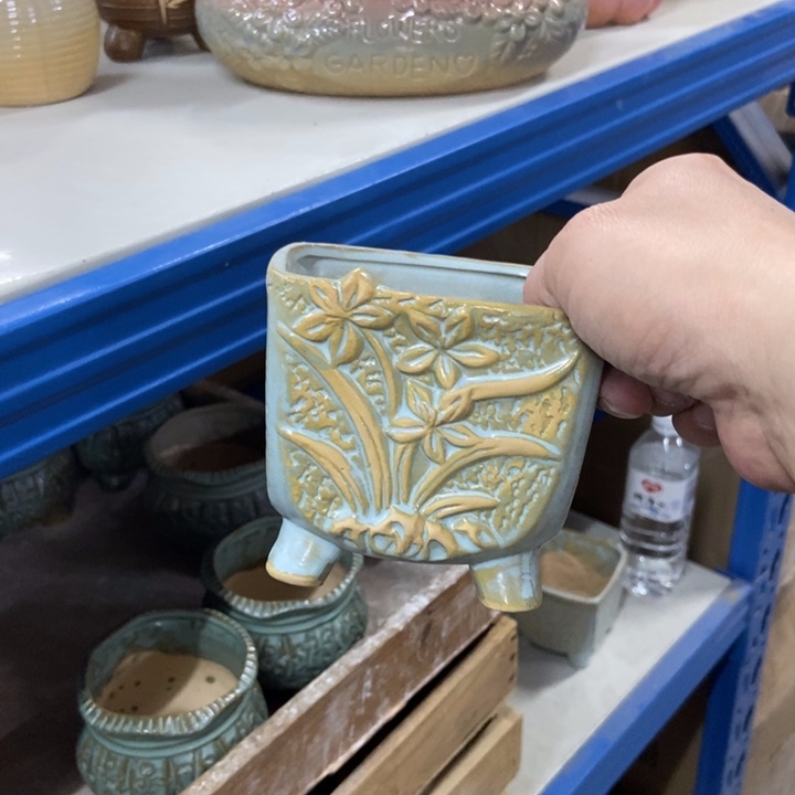 陶瓷花盆单场满9.9发9.5*9